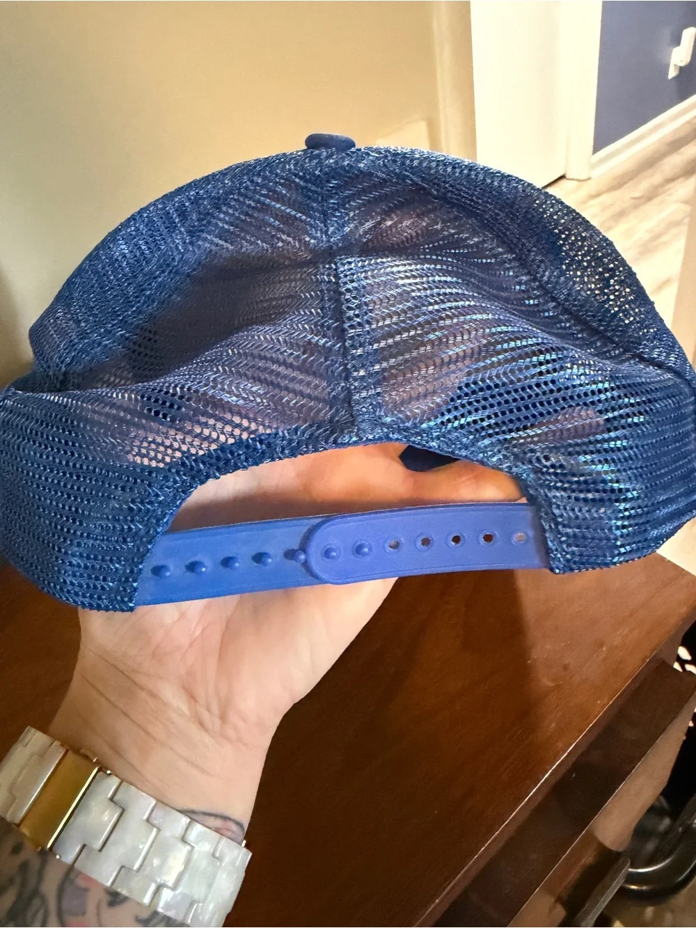 A.P. SCA A.O. Smith Water Heaters Blue Trucker Hat with Yellow Embroidery